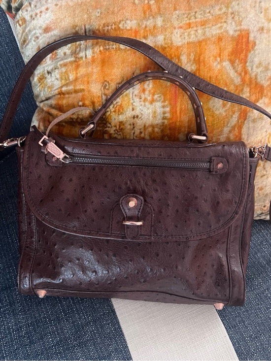 Rebecca Minkoff Handbags - Rebecca Minkoff Dark Brown Textured Top-Handle Crossbody Bag